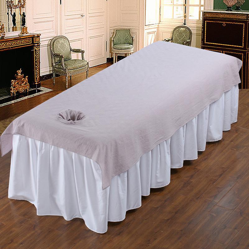 Thickened Washed Cotton Massage Bed Sheet with Face Hole, Washable and Universal for Beauty Salon