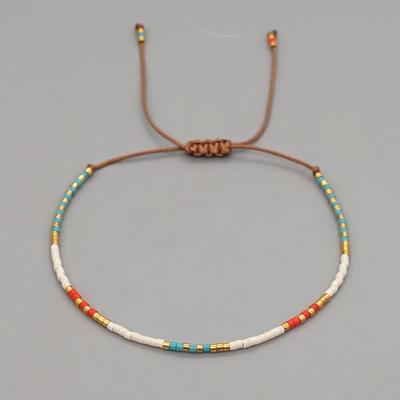 Boho Beaded Bracelets Simple Thin Bracelet Bohemian Style Hand Woven Bracelet For Women Jewelry