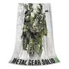 Flannel Throw Blanket MGS1 Solid Snake Game Metal Gear Warm Plush Blankets Soft Bedding for Bed Living room Home Travel Sofa