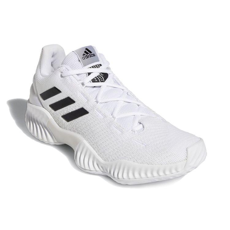 Adidas Pro Bounce 2018 Low Comfortable Versatile Low-Top Basketball Shoes Men Sneakers White Black FW5748