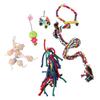 6pcs Small Bird Swing Toys Safe Multifunctional Parrots Chewing Hanging Toys for Parakeets Cockatiel Conure