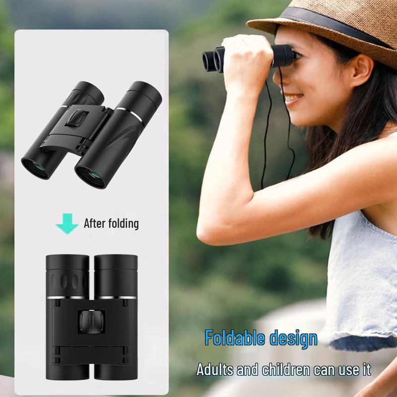 Portable HD High Magnification Outdoor Double Barrel Binoculars