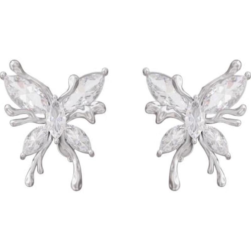 Elegante Schmetterling Diamant Clip-Ohrringe