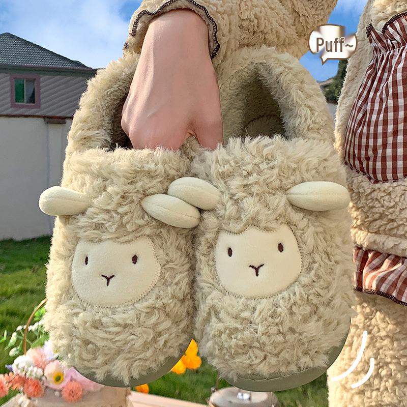 2025 New Postpartum Non-Slip Cotton Slippers for Indoor Winter Wear - Closed Heel, Unisex