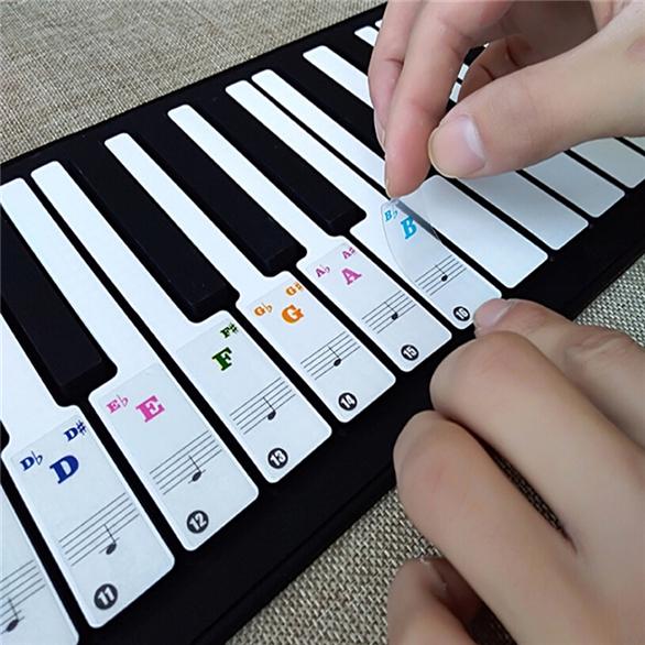 Creative Piano Decorations Fashion Piano Sticker Keyboard Note Notation Stickers Staves Stickers