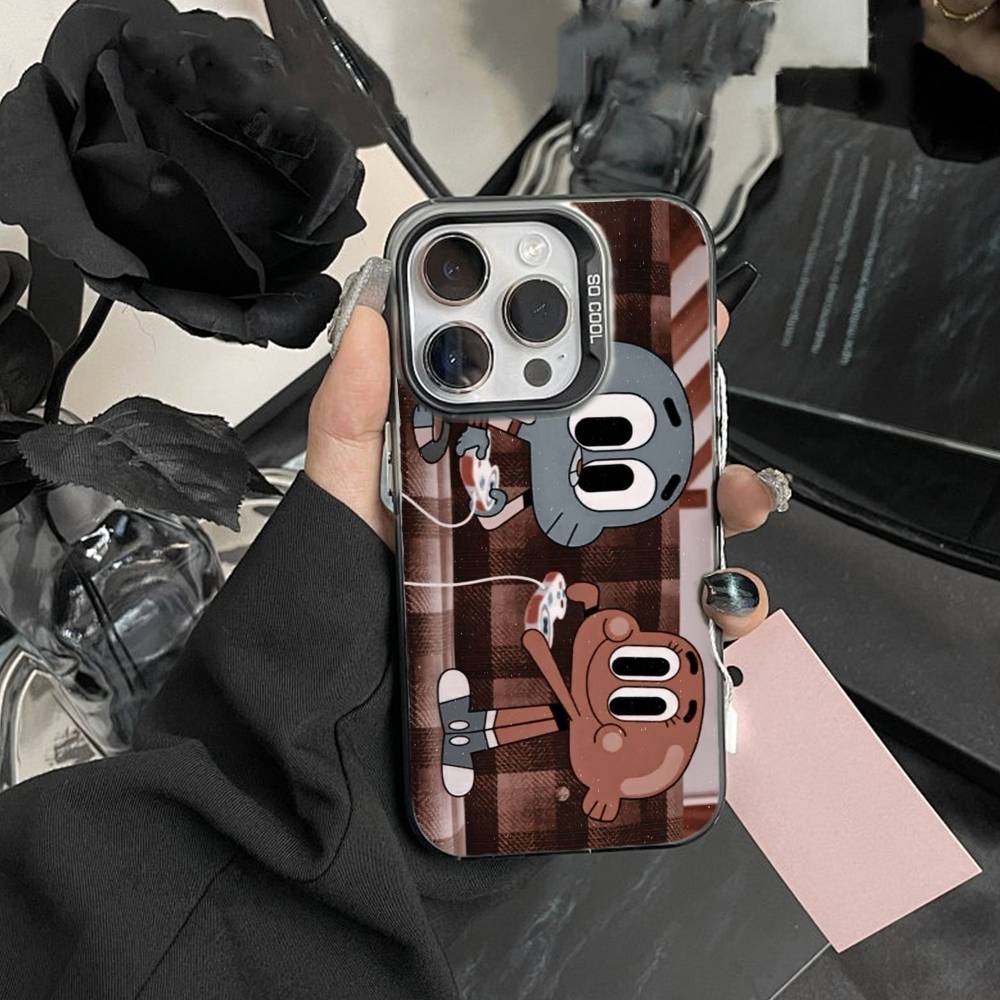 F-Gumball und Darwin Handyhülle Für IPhone 16 17 15 14 12 13 Pro Max Schwarze Farbe Stoßfeste Hülle