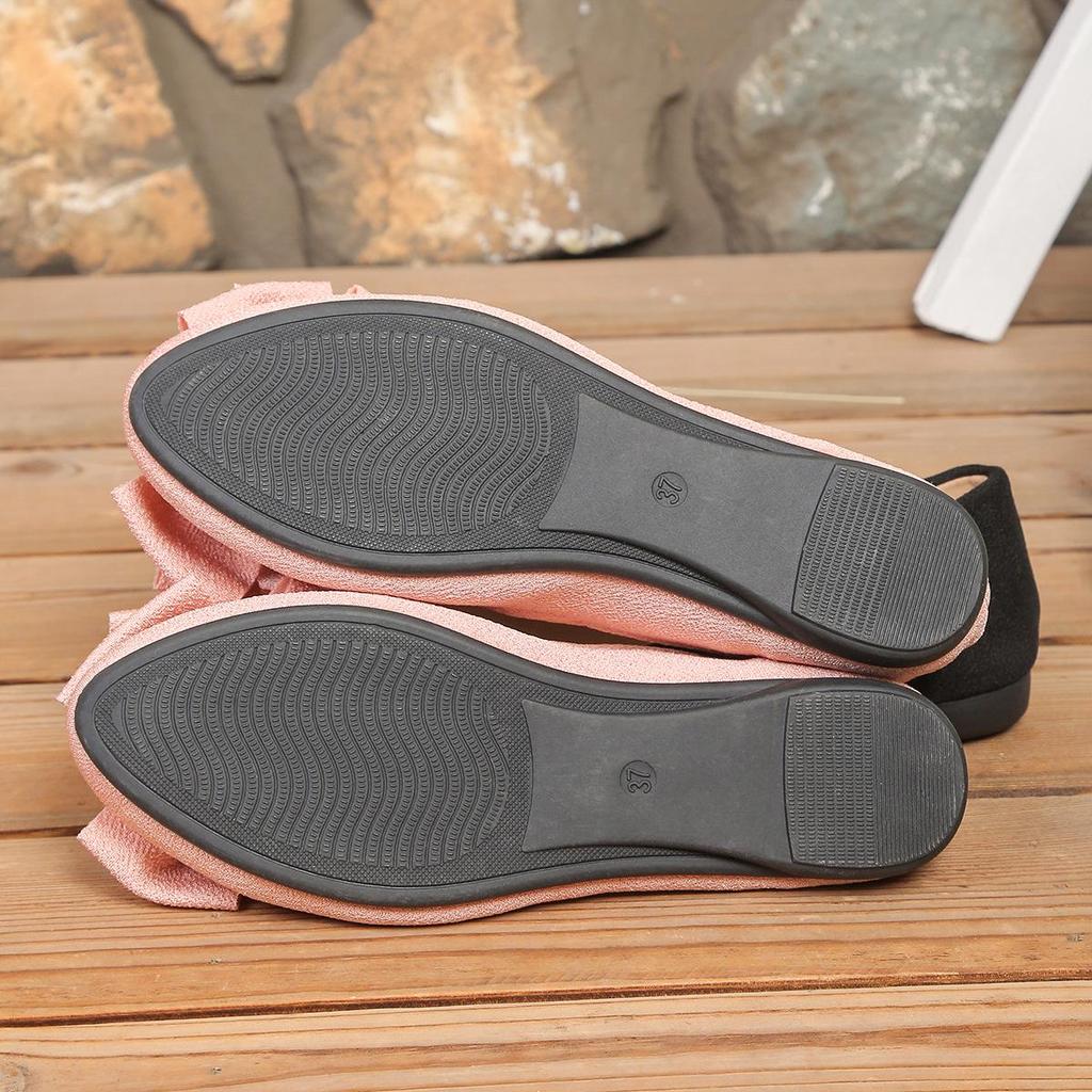 Plus Size Lightweight Women's Driving Shoes - 2026 Spring/Autumn Bow Flats
