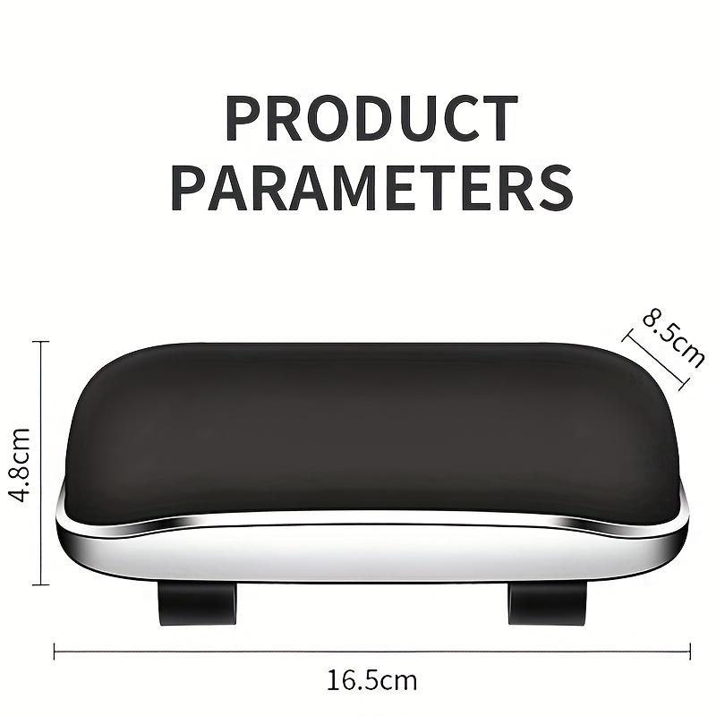 New Clip-On Car Sunglasses Box Auto Sun Visor Eyeglass Case Soft-Lined Anti-Scratch Electroplating Durable ABS Fits All Vehicles