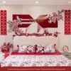 Dragon & Phoenix Wedding Room Decorations: Festive Wall Streamers Set for Bedroom & Living Room Celebration