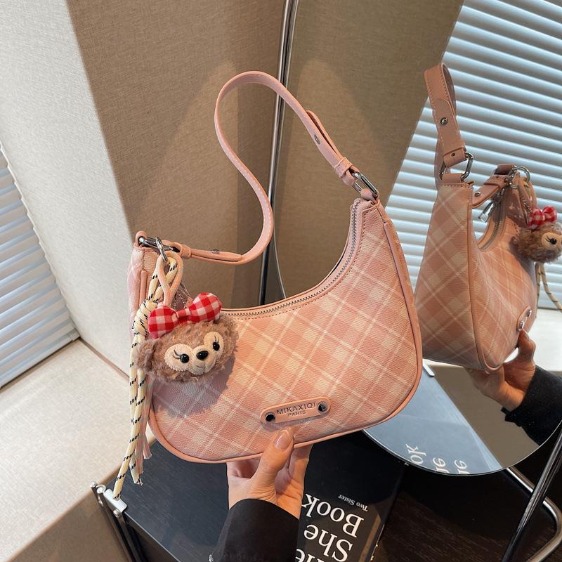 

Новая модная и стильная клетчатая маленькая сумка, сумка для отдыха, сумка для поездок, сумка через плечо, сумка-мессенджер, женская сумка-пельмень.