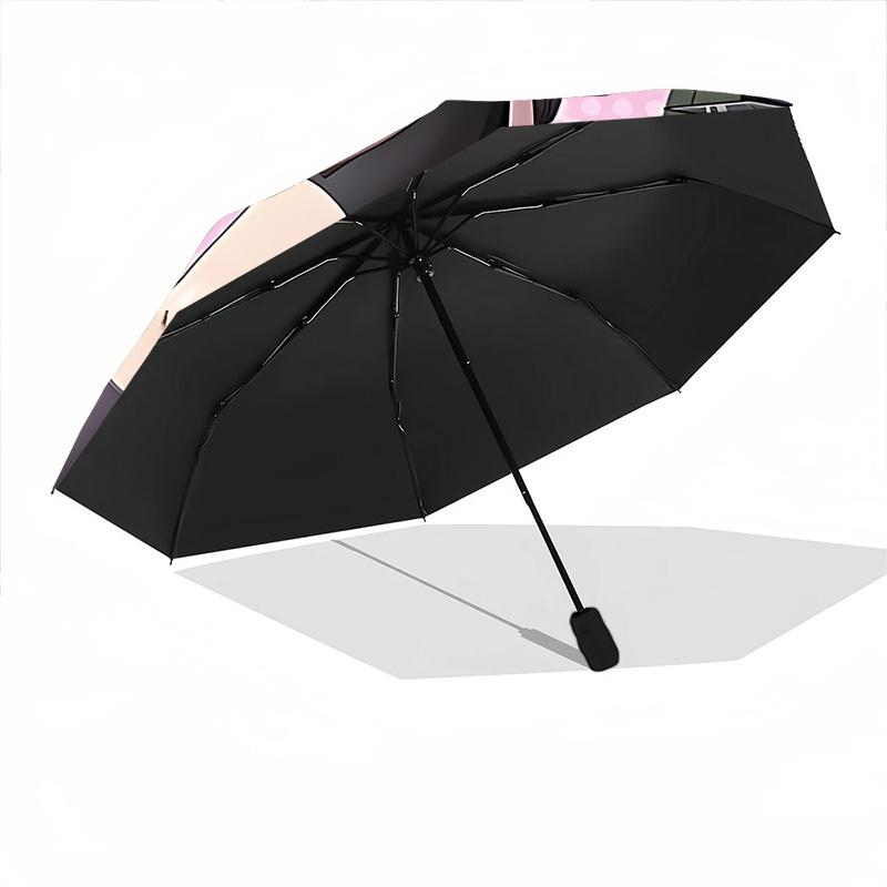 1pc Naruto Characters Automatic Folding Umbrella, Portable Collapsible Design, 8-Rib Iron Frame, , All-Season Casual Outdoor Accessory for Christmas B