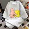 American Style Fun Cartoon Hip-hop Trendy Short-sleeved T-shirt Fashionable Women's Couple Outfit Fashion Harajuku Personality