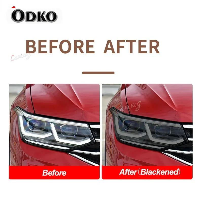 Car Headlight Protective Film Headlamp Transparent Black TPU Sticker For Volkswagen VW Tiguan 2017 2018 Accessories