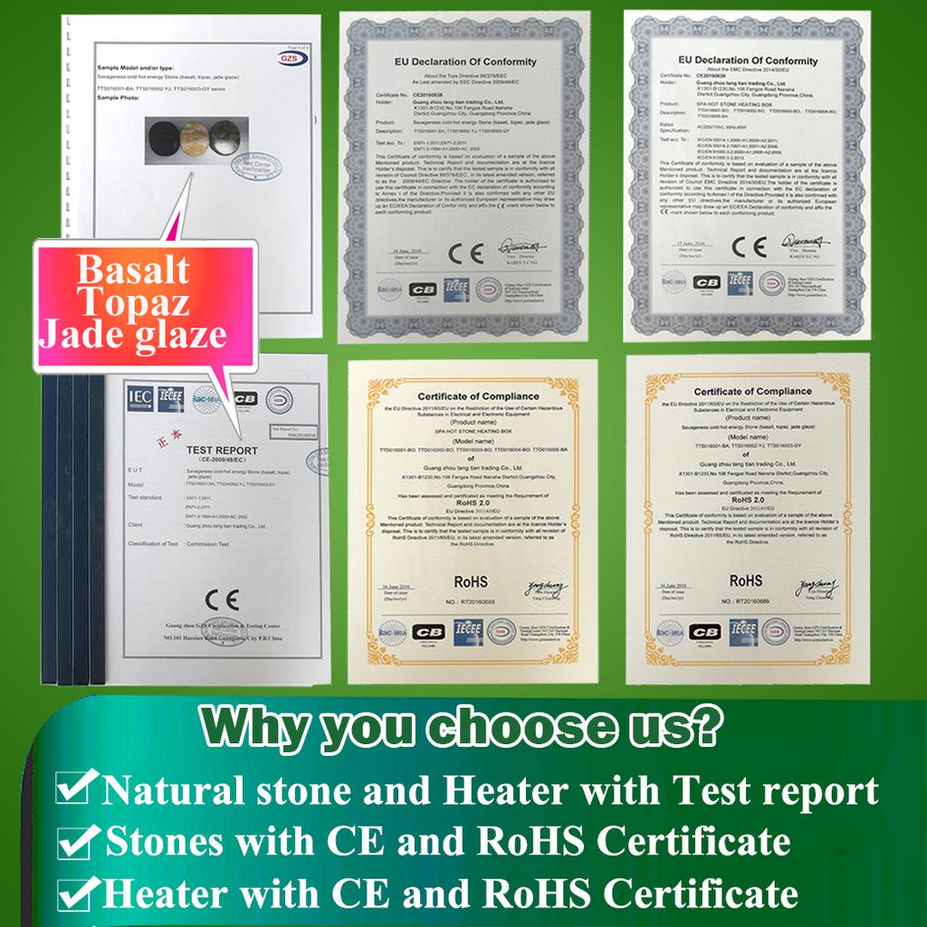 Tontin Hot Stone Massage-Set, Heizbox, lindert Stress, Rückenschmerzen, Gesundheitsfürsorge, Akupressur, Lava-Basaltsteine ​​für das Gesundheitswesen