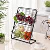 Kitchen Fruit and Vegetable Storage Rack Household Kitchen Living Room Vegetable and Fruit Basket Compartmentalized Storage Rack