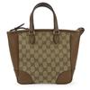 Used GUCCI Handbag 449241 leather/GG Canvas Brown Beige 2WAY