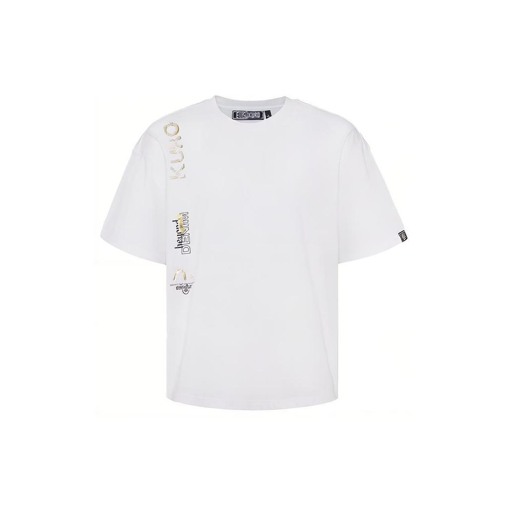 EVISU T-Shirts Men's White Crew Neck Moderate Straight Fit 2ESGNM1TS570BZ