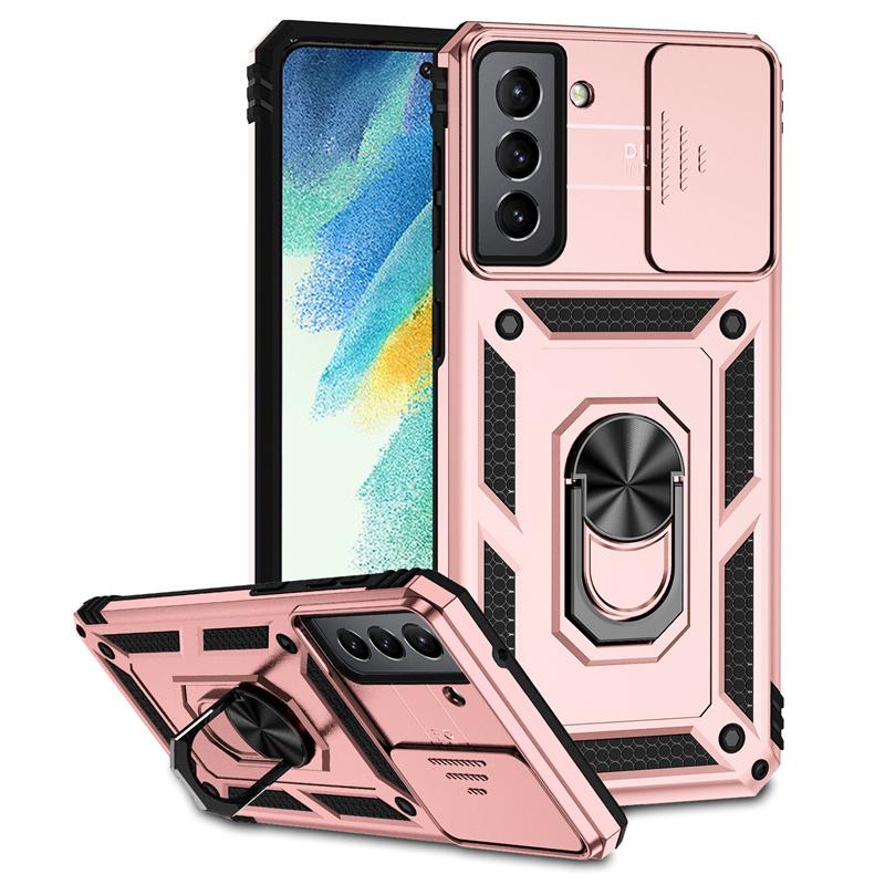 Armor Slide Camera Funda For Samsung Galaxy S21 Ultra Case Magnetic Holder Ring Protect Cover For Galaxy S21 + Plus S 21FE Funda