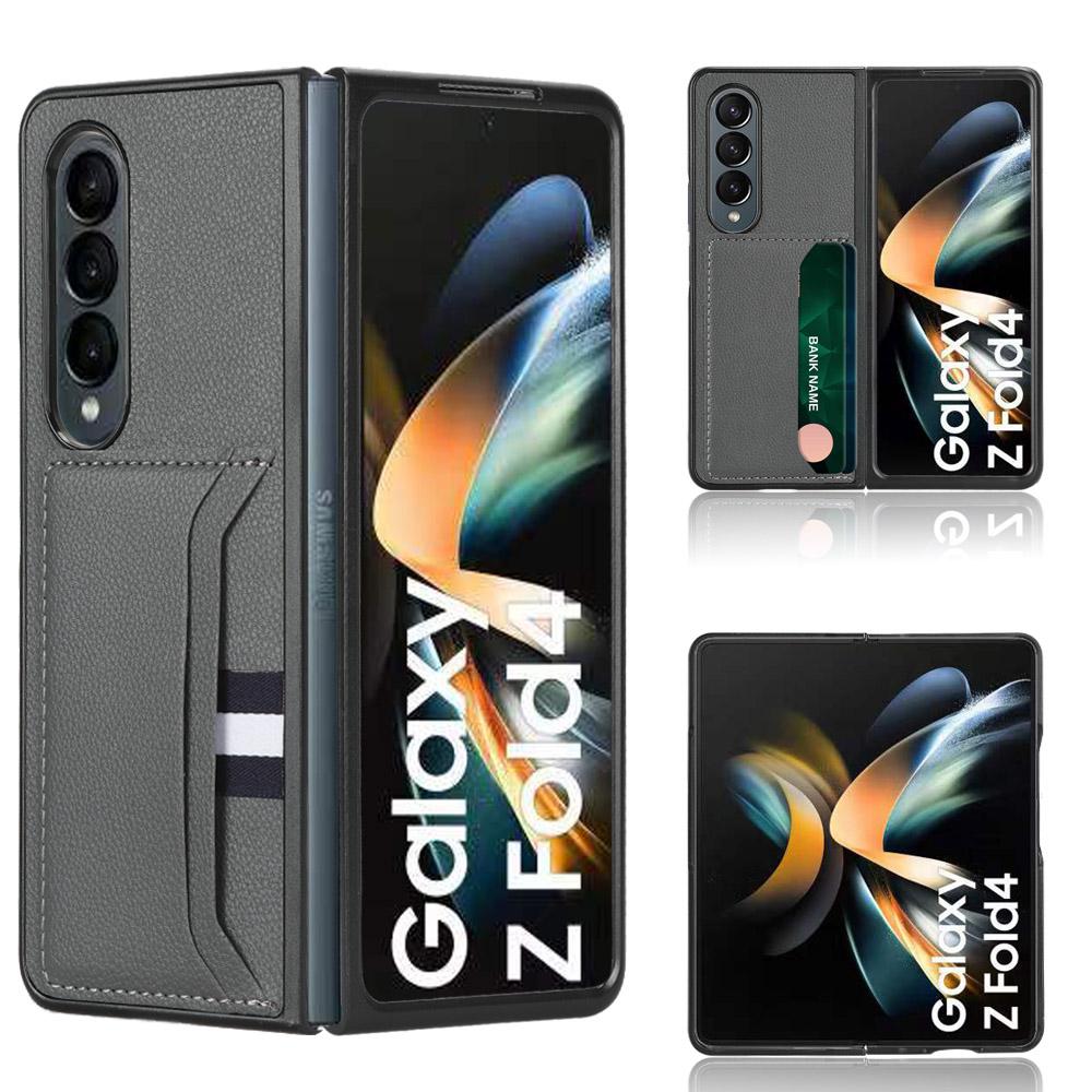 Non -Fingerprint Slim Leather Case For Samsung Galaxy Z Fold4 Fold 4 Fold3 Fold2 Fold 3 2 Non -Slip Cover For Samsung Z Fold4