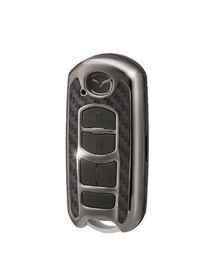CARMATE Car Key Case Remote Control Mazda Chrome Carbon Style Mazda 2 DZ331 CX-3 CX-5