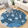 1pc Penguin Pattern Office Round Area Rug, Indoor Mat Suitable ForOffice, Under Office Chairs Bedroom Living Room Home Decor, Room Deco,  N64