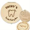 1PCS Free Customization Wooden Tooth Storage Box Baby Tooth Wood Storage Box Organizer Teeth Kids Christening Case Birthday Gift