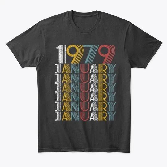January 1979 Birthday Vintage Style TTshirt Made in the USA Size S to 5XL S