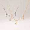 2026 Alloy Starfish & Shell Pendant Necklace for Women Inlaid Zircon INS Trend Simple Fashion Clavicle Chain Jewelry