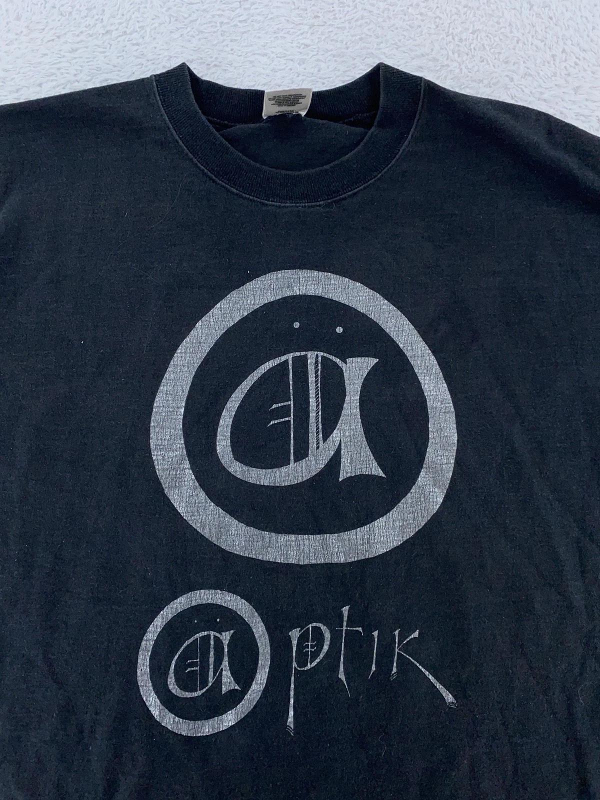 

Vintage a Optik Shirt Mens 2XL Black Graphic Tee Made USA Streetwear 90s XL