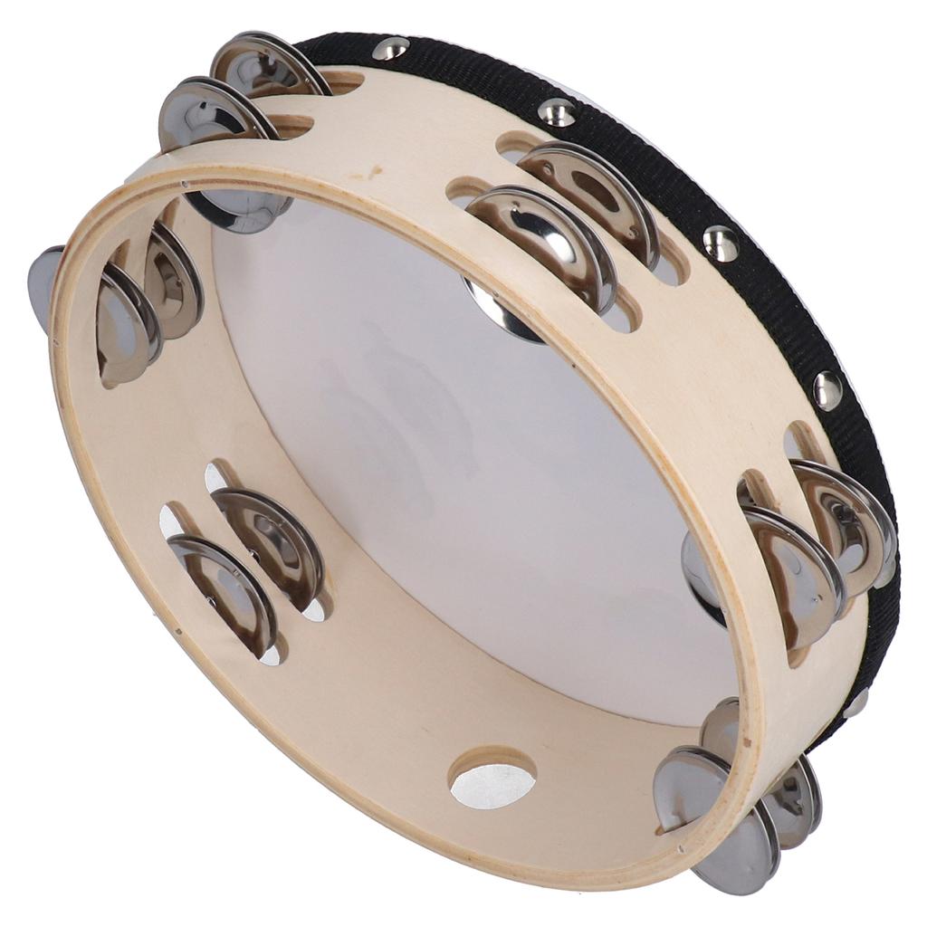 8 Inch Handbell Tambourine Clap Drum Row Jingle Double Layer Percussion InstrumentBible and Pigeon