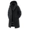 Herren Übergröße Winter Kapuzen Parka Mittellang Baumwolle Windbreaker