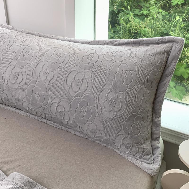 

Double Flannel Pillowcase Couple Extended Pillow Case Coreless Home Bedding Extended Zipper for Easy Disassembly Washing of Jacquard Plush PillowSham 120*48cm pillowcase 1pcs