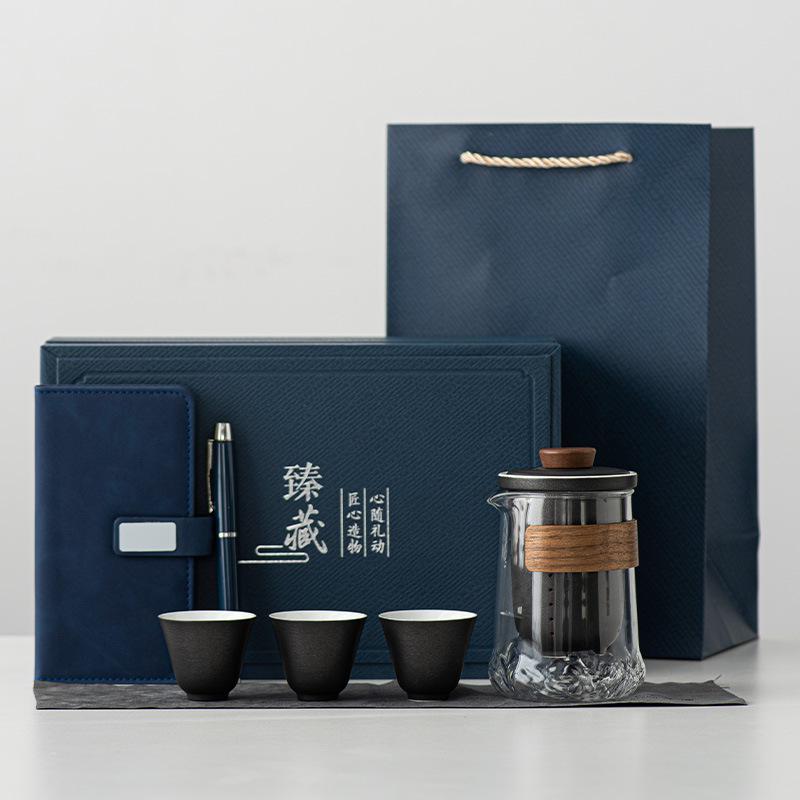 Creative Trend Business Banking Company Festival High-end Gift Set Ceramic Guanshan Tea Set