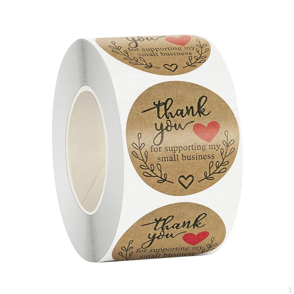 Round Thank You Stickers Envelope Seal Label Paper Tags Decals Stationery for Present