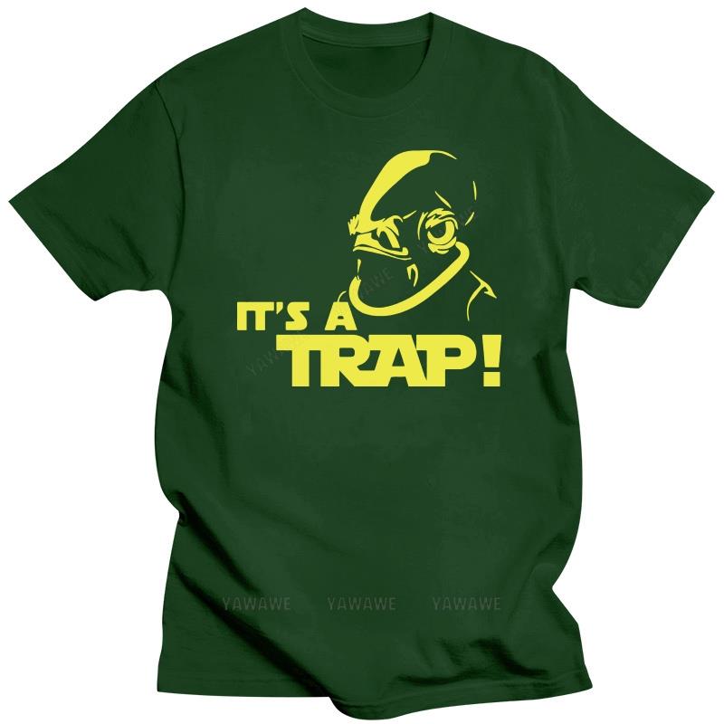 Black T Shirt for Summer Brand Tee-shirt Admiral Ackbar IT A TRAP Funny Cool Death Star Men Tee Shirt 188 Fashion Print Tshirts