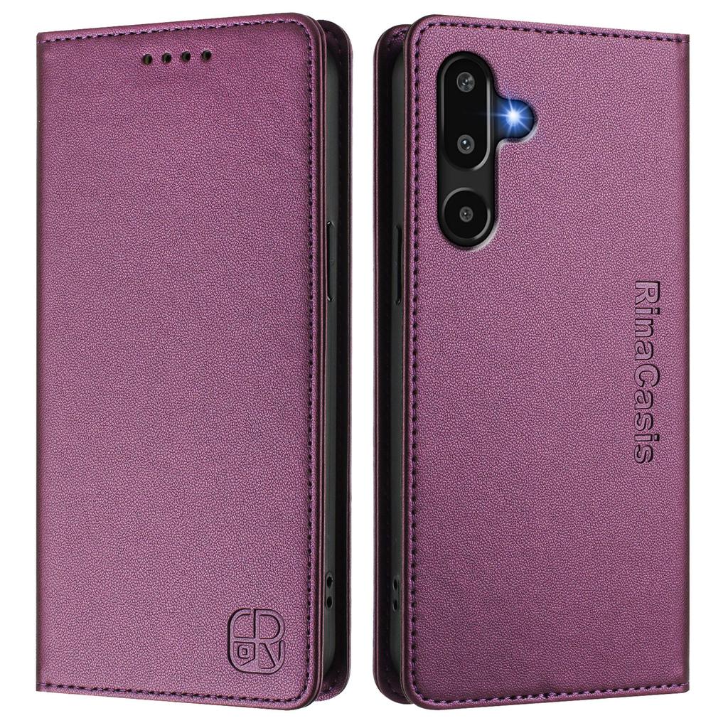 For Samsung Galaxy M16 5G/Galaxy F16 5G Leather Case RINACASIS RC01 Phone Cover with RFID Blocking Wallet Stand