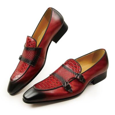 Fashion New Summer Pointed Toe Crocodile Print Loafers Leather Shoes for Men's Classic Casual Fashion Wedding Luxury Leather Shoes Gift