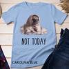 Não Hoje Camiseta Pug Engraçada Fofa Cobertor Cão Camiseta Unissex