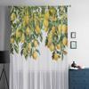 Sommer Aquarell Zitrone Tüll Fenstervorhänge für Schlafzimmer Luxus Heimdekor Vorhänge im Wohnzimmer Chiffon Paneele