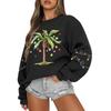 Women  Tops Women's Long Sleeve Sweatshirt Casual Crewneck Loose Fit Pollover Fleece Tops