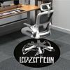 1pc Led Zeppelin Logo Chair Carpet for Office Non Slip, Machine Washable Rug for Office, Room Holiday Decor for Christmas, Birthday Polyester