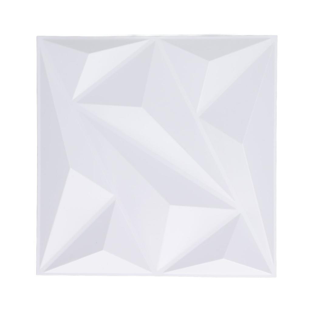 12 szt. Dekoracyjny panel ścienny 3D Matowa biel 300x300MM Teksturowane panele ścienne z PVC do sypialni na żywo