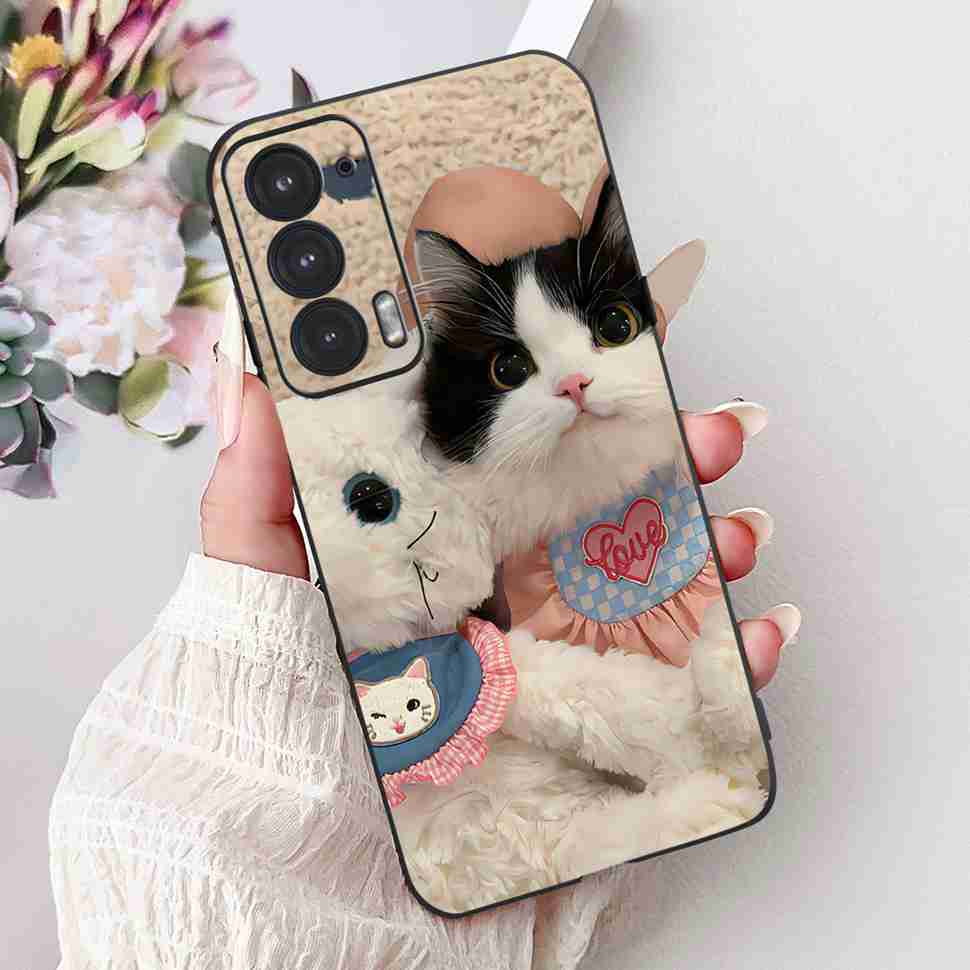 New Luxury Heart Case For Motorola Edge 20 Silicone Back Cover For Motorola Edge 20 Edge20 5G Shockproof Clear Bumper