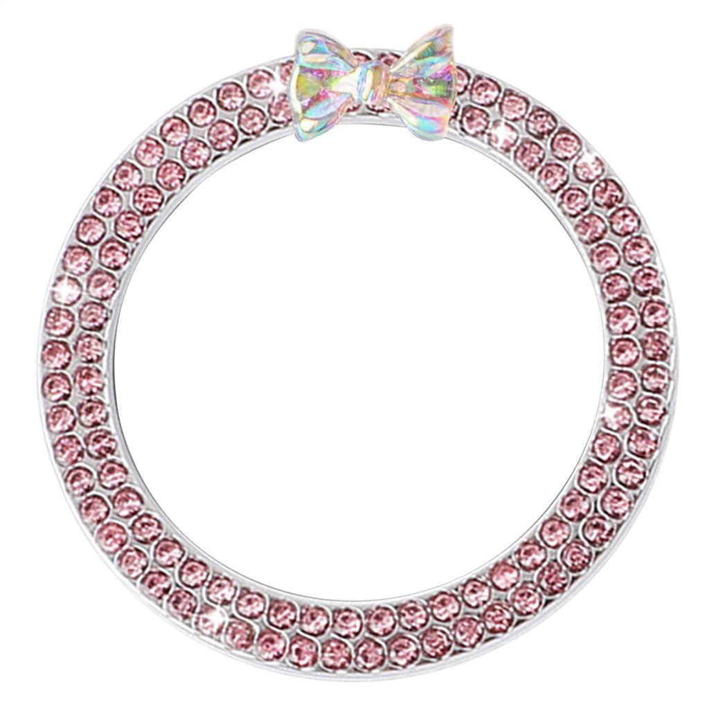 Rhinestone Car Engine Start Stop Decoration Rings, Car Push Start Button Rings - Rhinestone