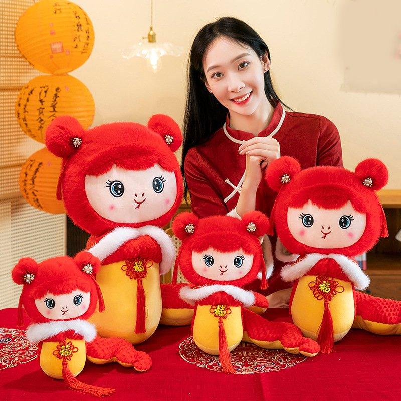 Snake 2025 Mascot Plush Toy Dolls Room Decoration Ornaments Spring Festival Gift