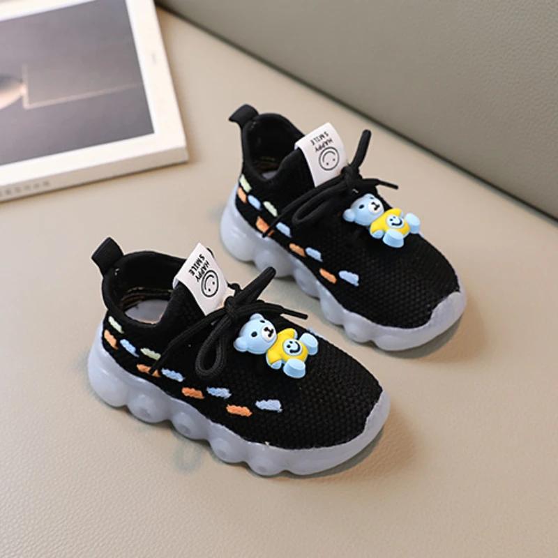 Sports Shoes Bear Versatile Baby Shoes Casual Sneakers for Kid Shoe Toddler Boy Shoe Anti-Slippery Tenis Infantil Menino Tênis