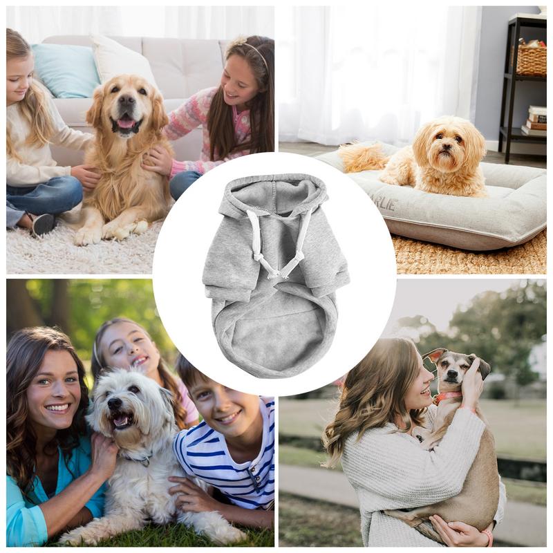 Dog Hoodies For Large Dogs Adhesive Pet Hoodie With Pocket Trendy Dog Clothes Cozy Dog Supplies For Puppy Walking Exercise