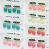 Chic All-Season Cherry Earrings - Elegant, Versatile Fruit-Inspired Style