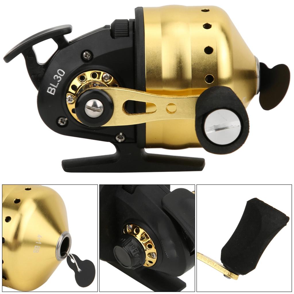 Outdoor Bow Fishing Spincast Reel Inside Lines Closed Fish Hunting Shooting Accessorygolden