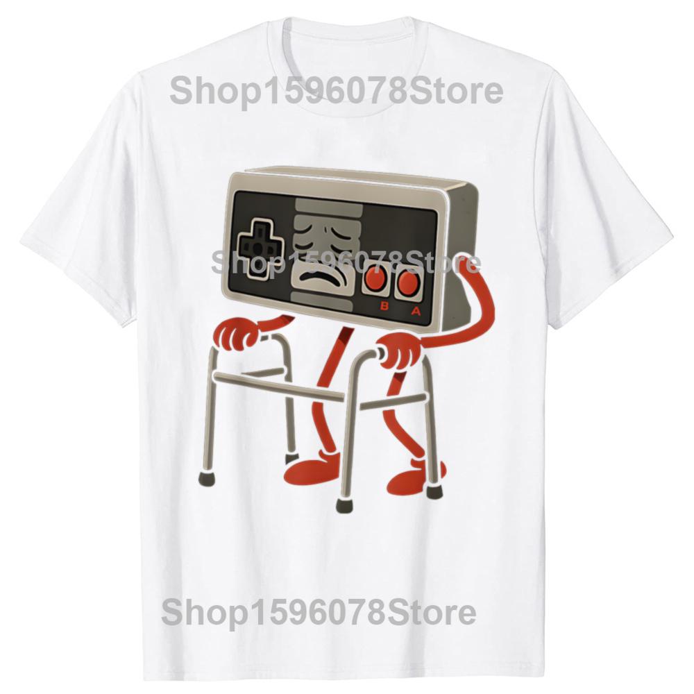 Funny Old Gamer Gaming Retro 80s 90s Video Game Old Gamer T Shirts Men Humor Streetwear Tee Short Sleeve Unisex Loose Clothing